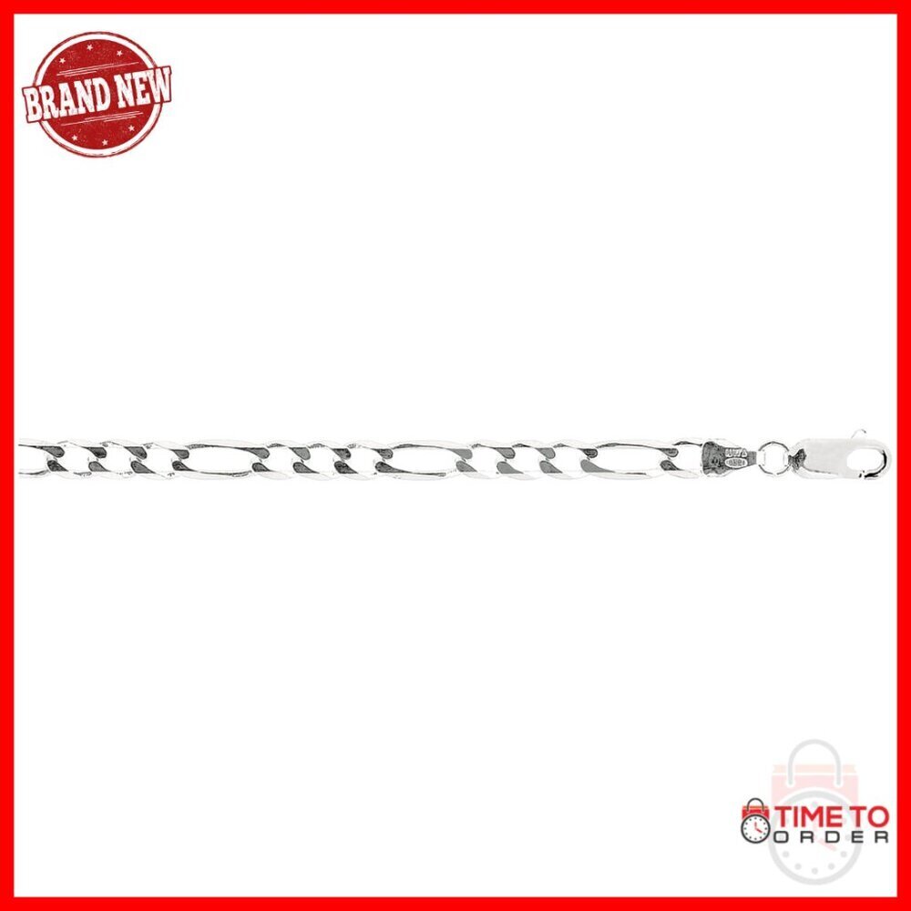 Sterling Silver 18 Inch Figaro Chain Lobster Clasp Necklace